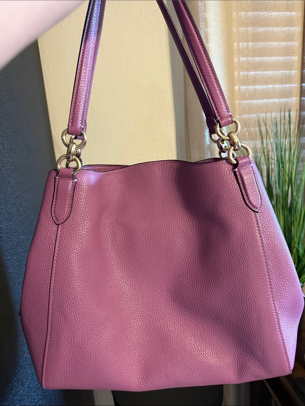 Coach Pebbled Leather Shoulder Bag - Picture 5 of 8